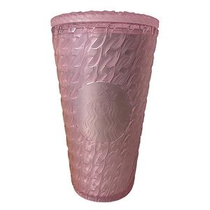 Starbucks Tumbler Light Pink Chain-Link cup 2024 Pastel Matte Cup 16oz